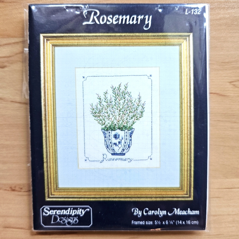 Serendipity Designs Cross Stitch Kit Carolyn Meacham "Rosemary" Pre Owned